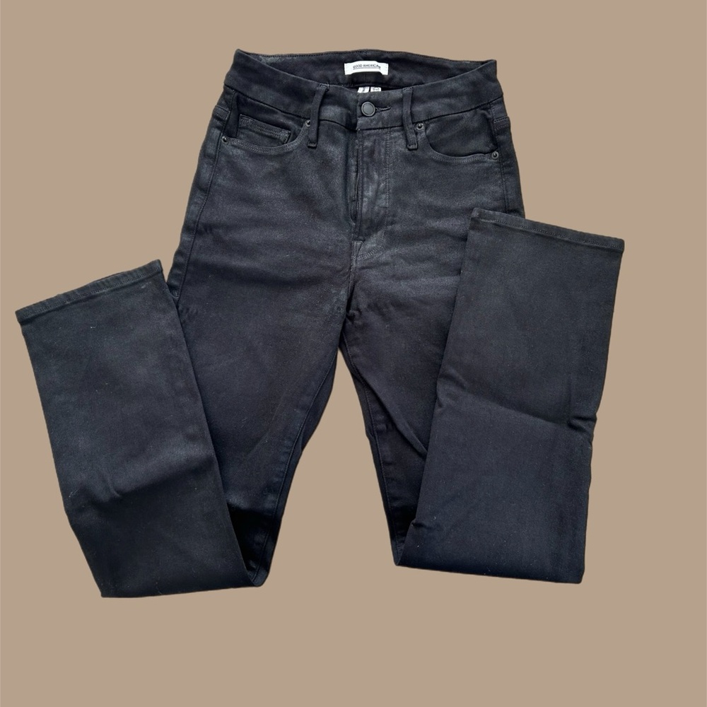 GOOD AMERICAN BLACK BOOTCUT PANTS